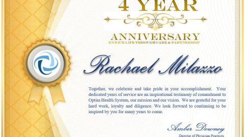 Happy Work Anniversary Rachael Milazzo