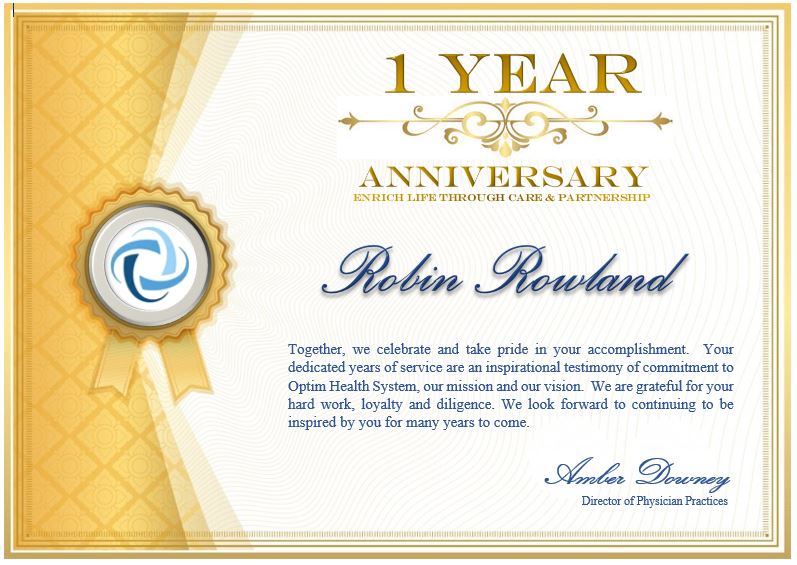 Happy Work Anniversary Robin Rowland